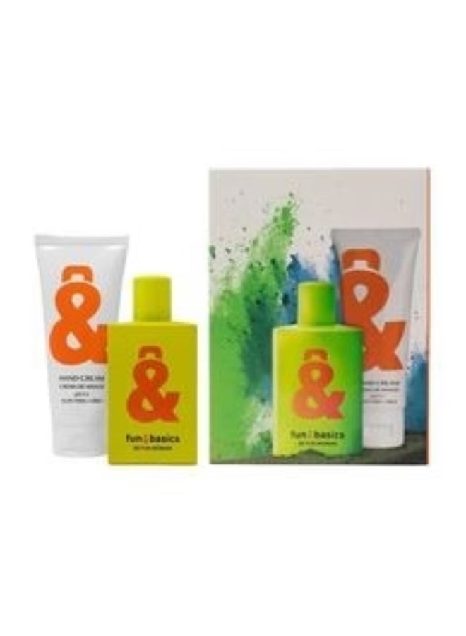 Fun & Basics Womens Perfume Gift Set EDT Be Fun 2 Piece Set 100ml edt + 100ml hand cream ph5.5 aloe vera urea