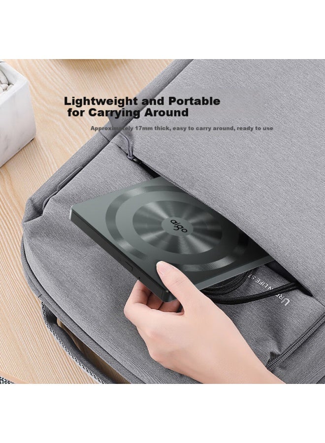 Aigo 8X Usb External Dvd Drive Dvd External Recorder Mobile Drive External Drive Notebook Portable Drive External Read And Write Integrated 2 Discs 4.7G Disc G95 - Image 3