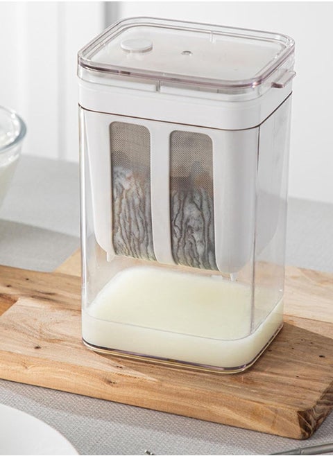 Greek Yogurt Maker with Large Capacity Strainer - Stainless Steel Mesh for Smooth Homemade Yogurt Including All Purpose Nut Milk Bag