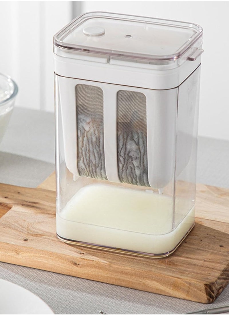Greek Yogurt Maker with Large Capacity Strainer - Stainless Steel Mesh for Smooth Homemade Yogurt Including All Purpose Nut Milk Bag