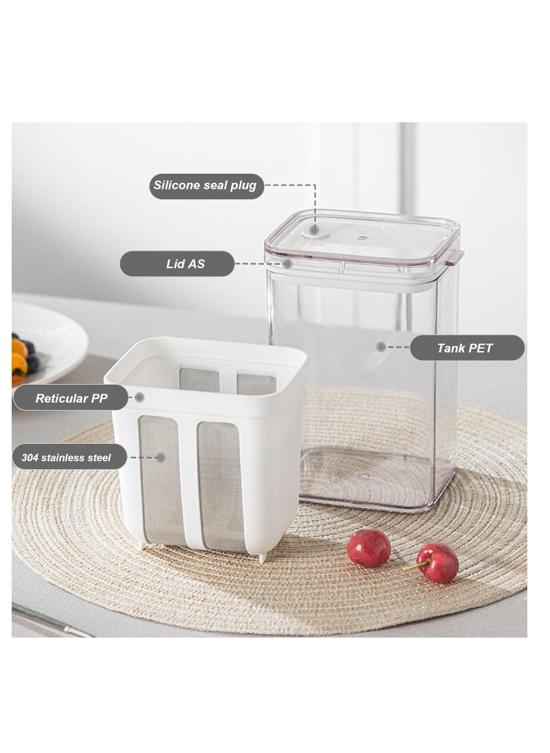 Greek Yogurt Maker with Large Capacity Strainer - Stainless Steel Mesh for Smooth Homemade Yogurt Including All Purpose Nut Milk Bag