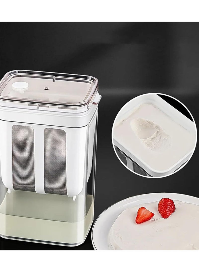 Greek Yogurt Maker with Large Capacity Strainer - Stainless Steel Mesh for Smooth Homemade Yogurt Including All Purpose Nut Milk Bag