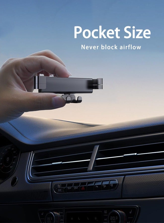 Car Phone Holder, Invisible Design Phone Mount, Upgraded Clip, Car Hands Free Cradle in Vehicle Car Phone Holder Mount Fit for Smartphone, Cell Phone  - Image 1