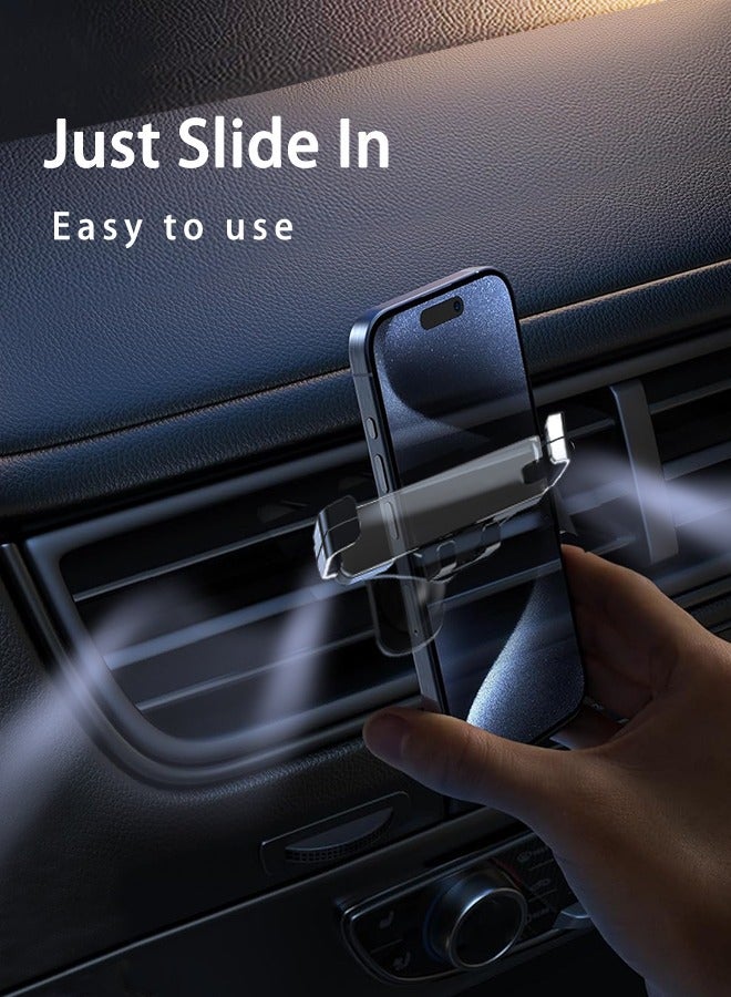 Car Phone Holder, Invisible Design Phone Mount, Upgraded Clip, Car Hands Free Cradle in Vehicle Car Phone Holder Mount Fit for Smartphone, Cell Phone  - Image 2