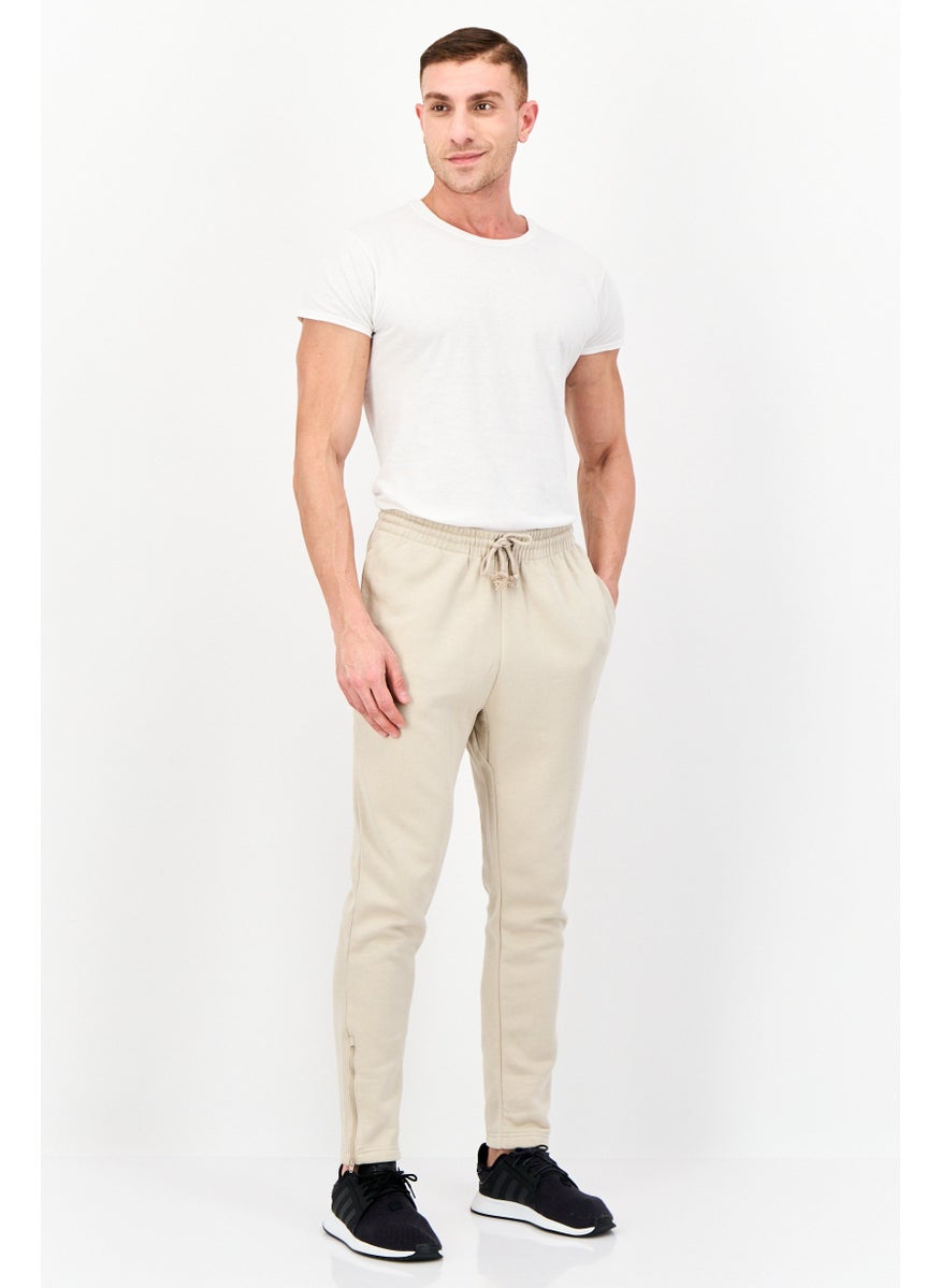 Adidas - Men Regular Fit Outdoor Sweatpants, Beige - Image 1
