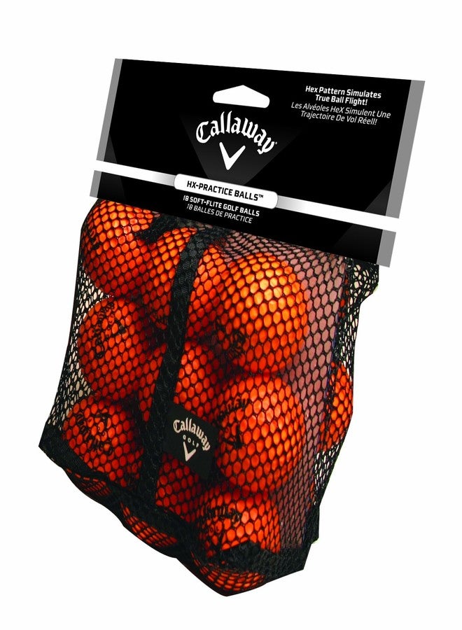 Callaway HX Soft-Flight Practice Golf Balls Colored Foam Balls, Orange, 18 Pack - Image 2