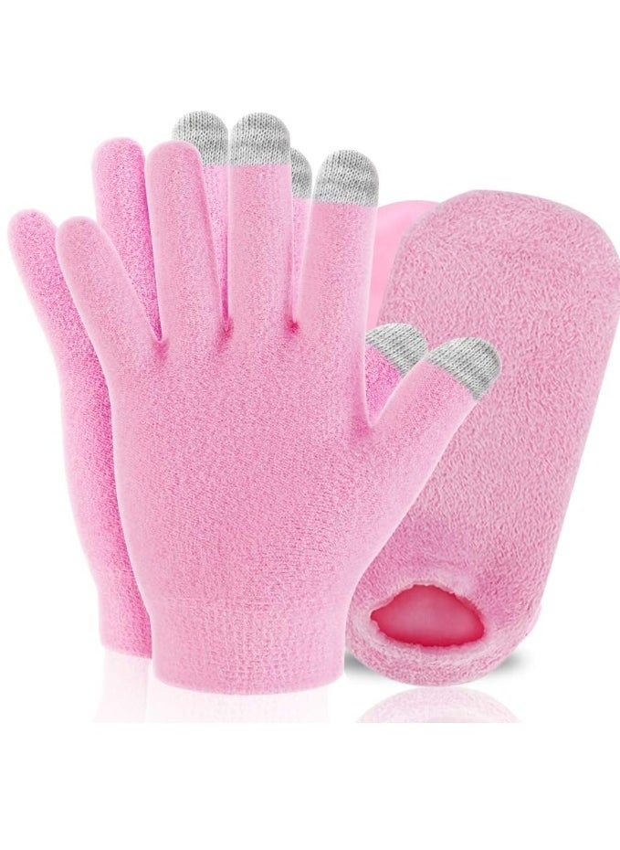 OASIS-TH 4 Pcs Gel Moisturizing Spa Gloves And Cracked Dry Skin Socks For Women Girls  - Image 1