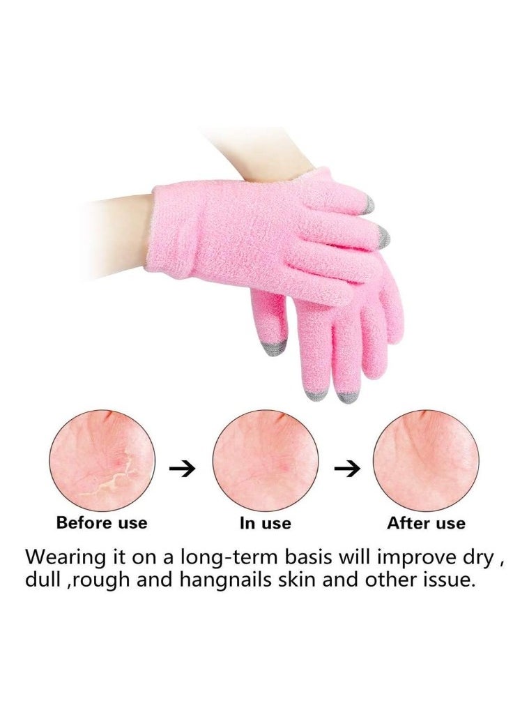 OASIS-TH 4 Pcs Gel Moisturizing Spa Gloves And Cracked Dry Skin Socks For Women Girls  - Image 4