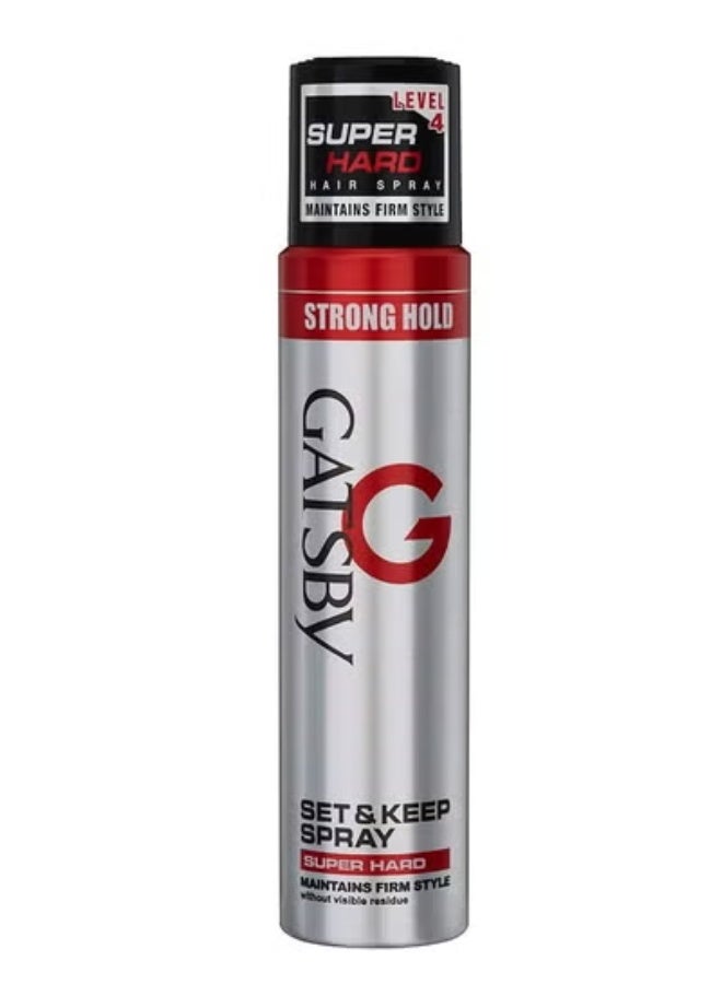 Gatsby Set & Keep Spray Super Hard Strong Hold 250ml
