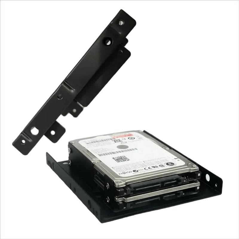 WiredCom ® |2 Pcs| 2.5 to 3.5 Bay Internal Hard Disk HDD SSD Bracket Hard Drive Dual Desktop SSD Mounting Bracket Trey - Image 4