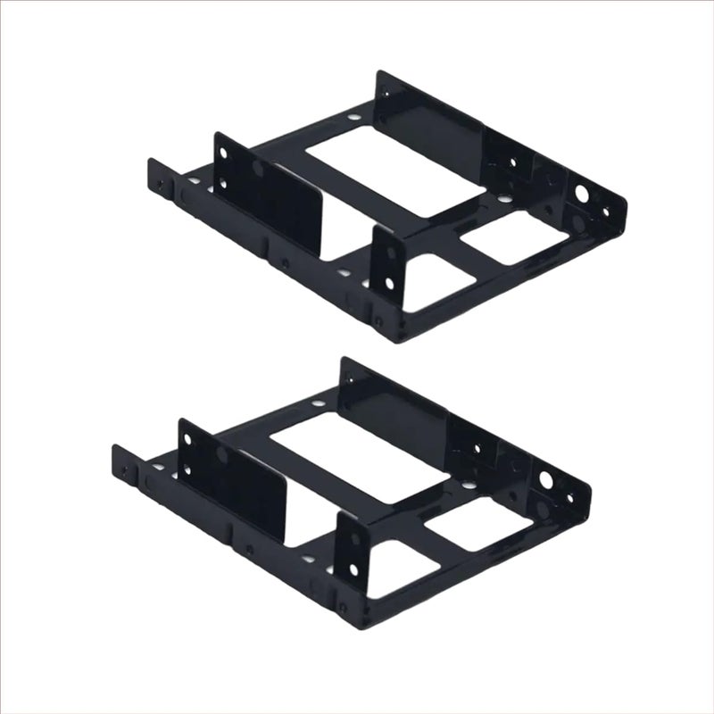 WiredCom ® |2 Pcs| 2.5 to 3.5 Bay Internal Hard Disk HDD SSD Bracket Hard Drive Dual Desktop SSD Mounting Bracket Trey - Image 1
