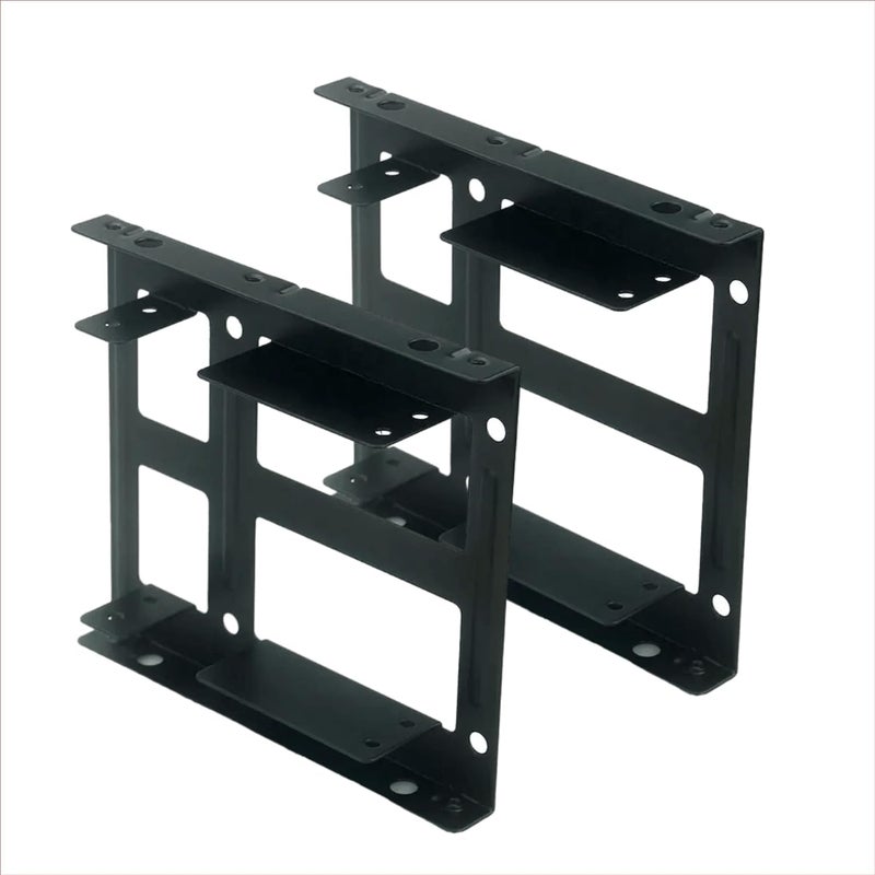 WiredCom ® |2 Pcs| 2.5 to 3.5 Bay Internal Hard Disk HDD SSD Bracket Hard Drive Dual Desktop SSD Mounting Bracket Trey - Image 2