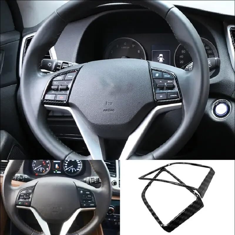 Wivplex Carbon Fiber Steering Wheel Cover for Hyundai Tucson 2015-2020 - Image 2