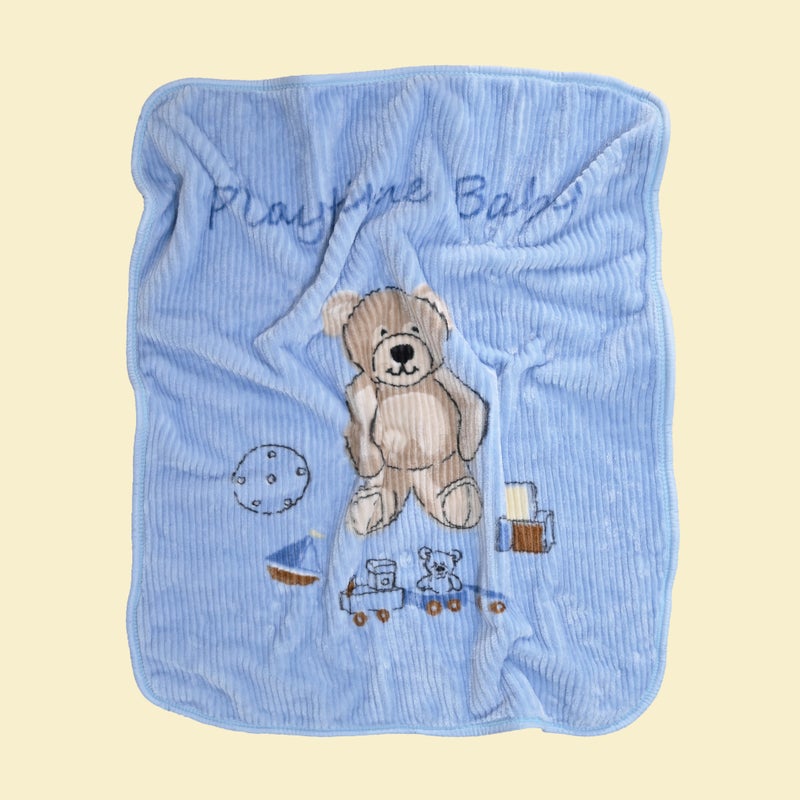 Morano Coco Baby Blanket- Microfiber- 120x90 cm Teddy Bear Blanket for Baby- light weight Soft & Cozy Nursery Throw- Recieving blanket- Swaddle - Image 1