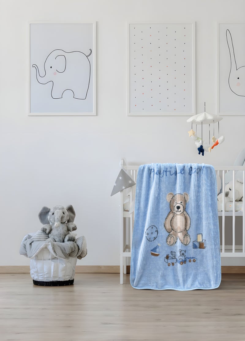 Morano Coco Baby Blanket- Microfiber- 120x90 cm Teddy Bear Blanket for Baby- light weight Soft & Cozy Nursery Throw- Recieving blanket- Swaddle - Image 2