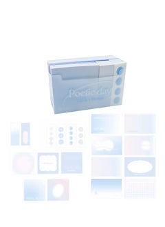 SYOSI Multi-functional Gradient Index Cards and Holder, Message Memos, Unique Colors, 3x5, Heavy Study Cards, Note Cards Punched for School Learning, Office and Home Uses(Blue)  - Image 1