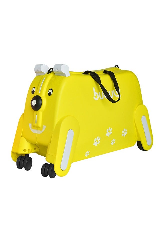 Generic Children'S Trolley Suitcase Can Be Ridden And Seated, Yellow  - Image 1