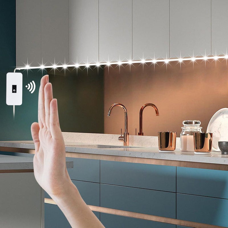 شريط إضاءة LED بطول 3 أمتار يعمل بالحركة، لون أبيض بارد، للتلفزيون، مع مستشعر التشغيل والإيقاف عن طريق حركة اليد، يعمل بمنفذ USB 5 فولت، مزود بشريط لاصق مزدوج الوجه - Image 5