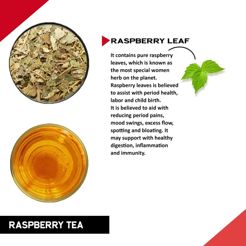 Teacurry Raspberry Leaf Tea Bags - (30 Pyramid Teabags, 60 Gram,) Raspberry Leaf Tea for Women Wellness - Caffeine Free Raspberry Tea - Image 2