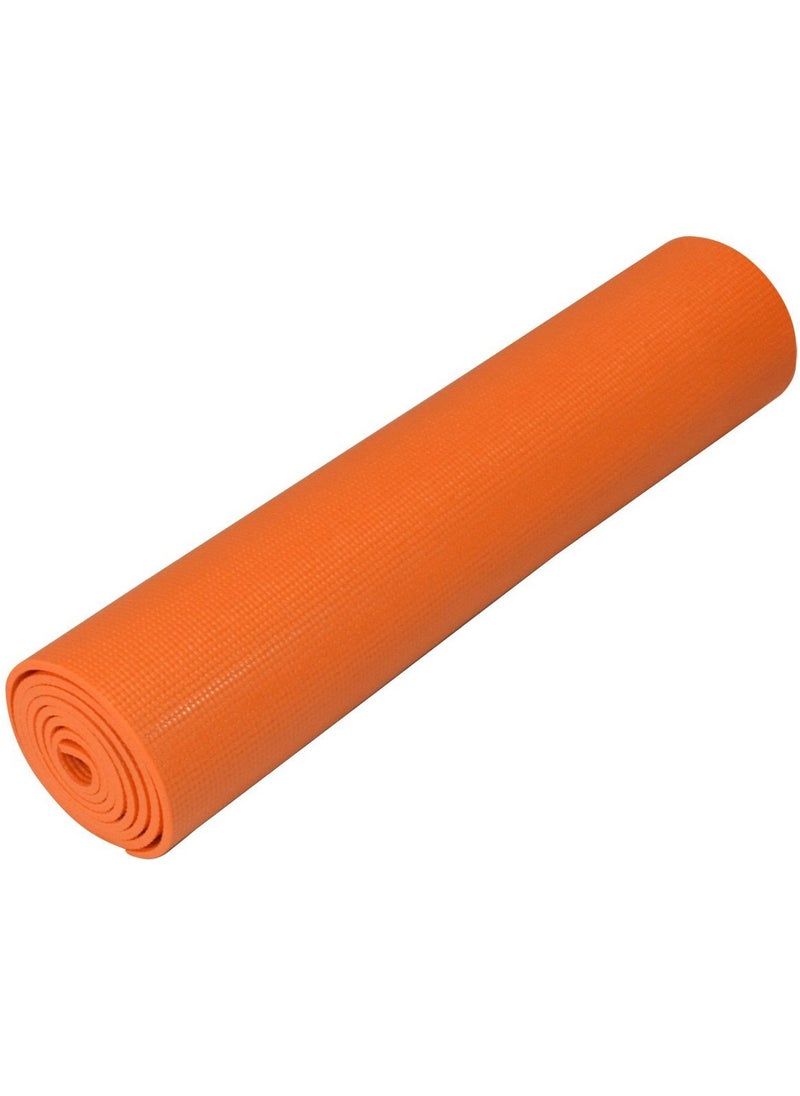 Generic - PVC Yoga Exercise Mat With Carrying Bag 6MM Thick x173cm Lx61cm W, Orange - Image 1