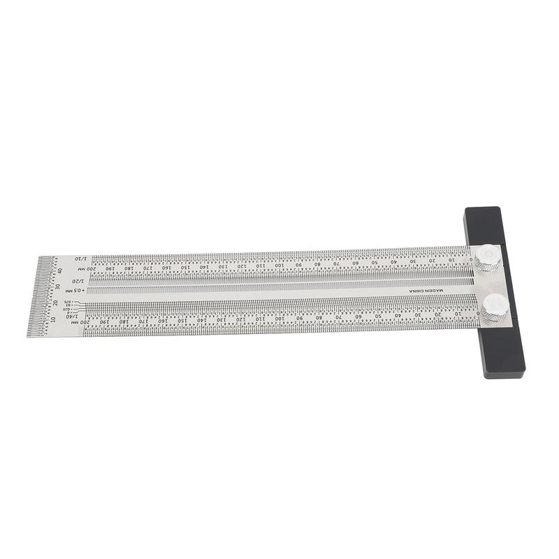200mm Stainless Steel T Ruler Ultra Accurate Marking Tool For Woodworking And DIY - Image 4