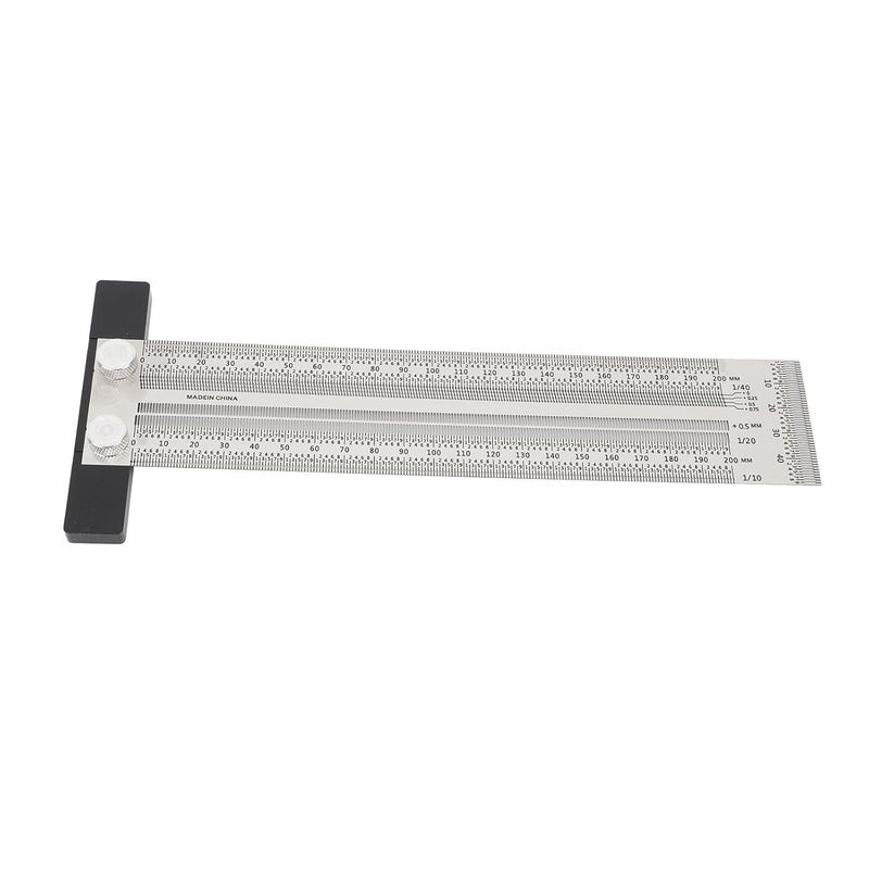 200mm Stainless Steel T Ruler Ultra Accurate Marking Tool For Woodworking And DIY - Image 1