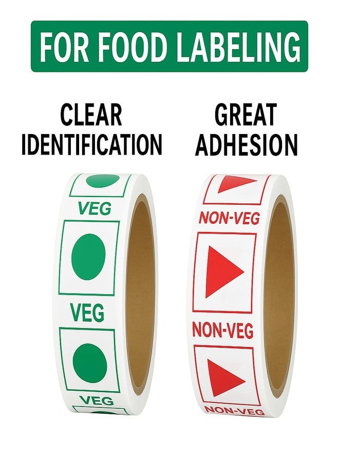 JPPL Veg & Non-Veg Printed Packing Tape Combo | 24mm x 35 Meter | Green & Red Food Labels | Self Adhesive Labeling Tape for Boxes, Delivery, Restaurant, Kitchen Use | Pack of 48 Rolls - Image 5