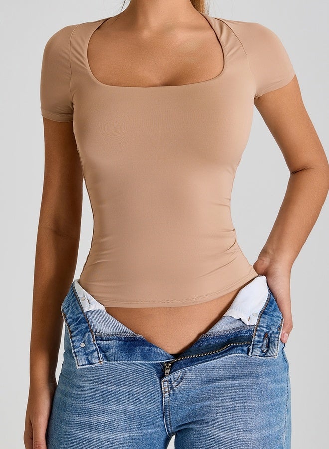KAWN.YOGA Womens Short Sleeves Shirt  - Image 4
