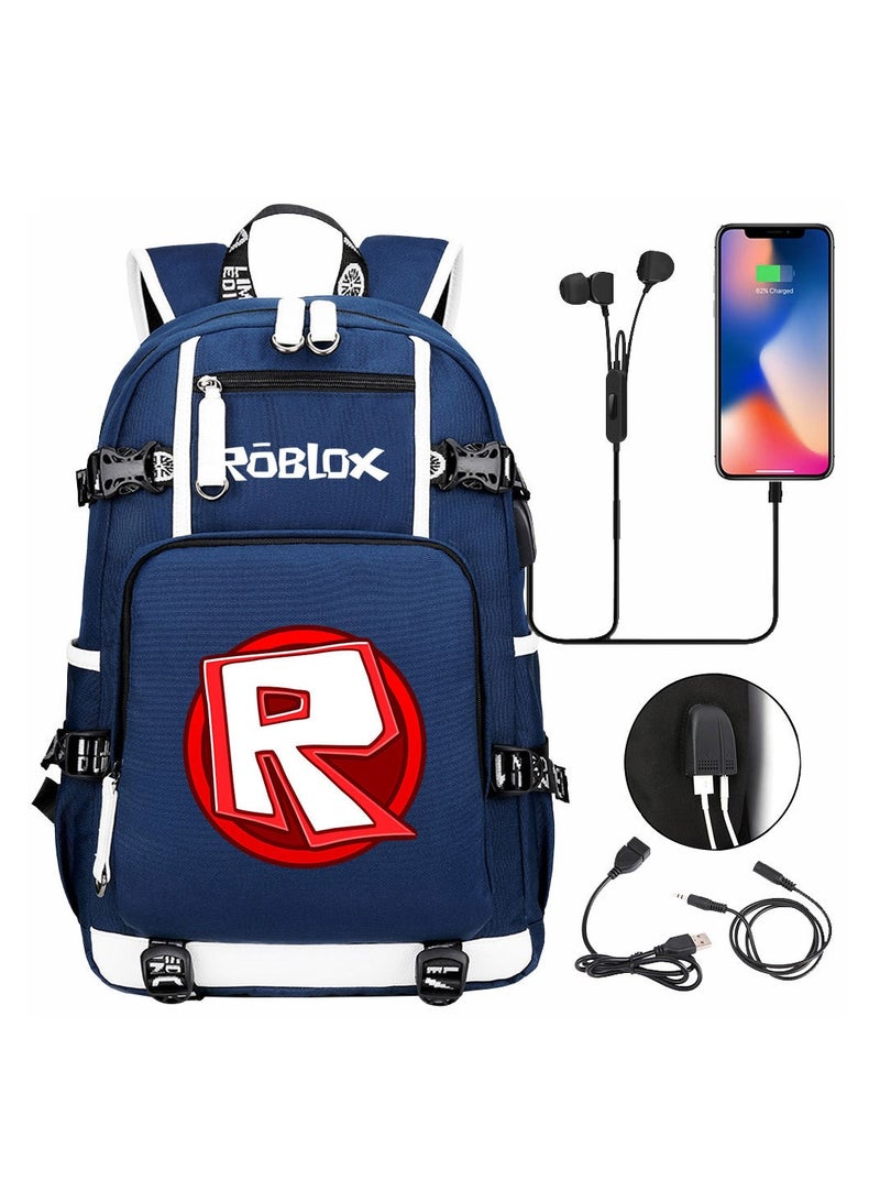 ROBLOX Comic USB Password Lock Backpack Three-Piece Set