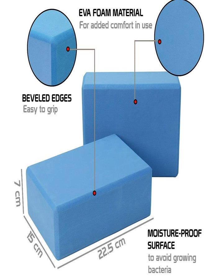 MORIKUS Yoga Bricks(BLOCK) High-Density Foam Block to Support and Deepen Poses,(Multicolour) (Pack of 2) - Image 2
