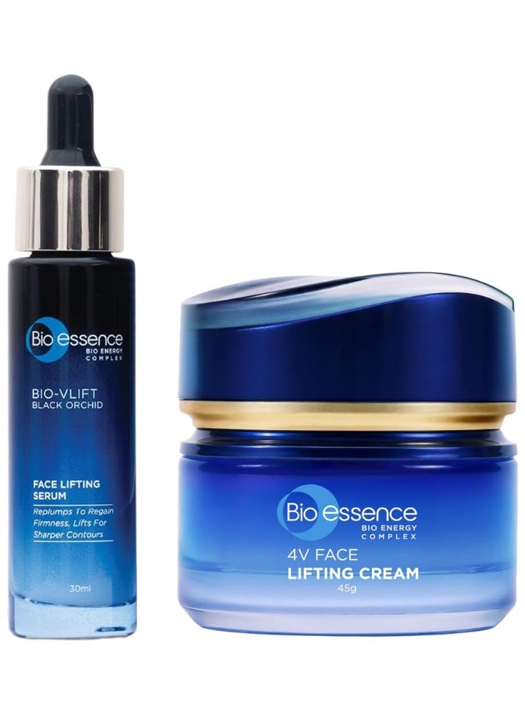 Bio essence Bio-Vlift 4V Face Lifting Cream 45 g & Bio-Vlift Face Lifting Serum 30 ml - Image 1