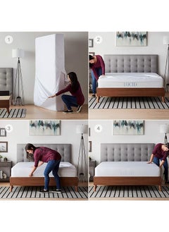 erorex Encasement Mattress Protector Completely Surrounds Mattress For Waterproof Protection White  - Image 5