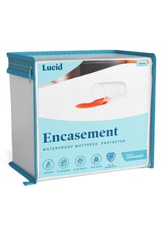 erorex Encasement Mattress Protector Completely Surrounds Mattress For Waterproof Protection White  - Image 1