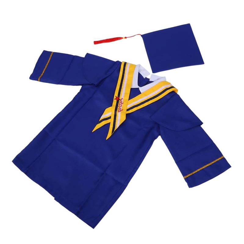 Graduation Gown and Cap Set 2PCS for School Ceremony Events Photos Height 120 140cm - Image 5