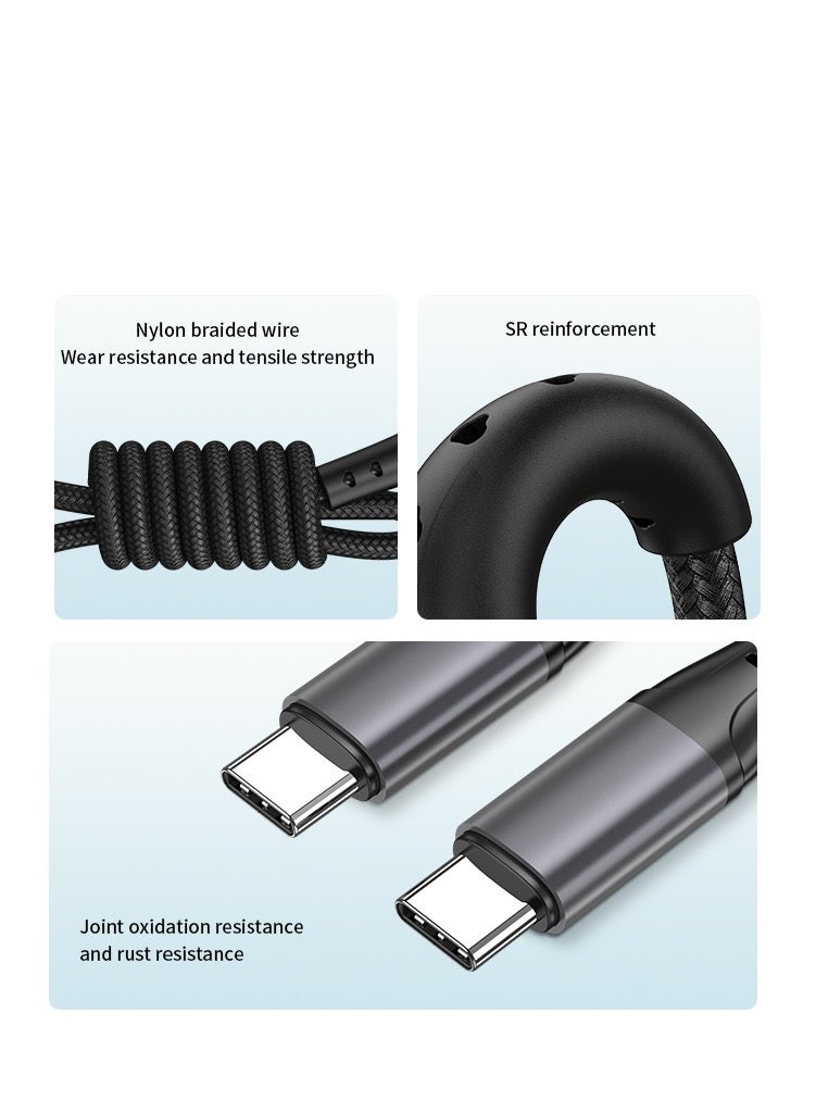 Yezler 60W USB C Cable 1M, PD 3.0 3A Fast Charging Cord Type C Cable Compatible with iPhone 15 Series, MacBook Pro, iPad Pro, Samsung Galaxy S23/22/Z Fold/Z Flip, Google Pixel 7/6A,PS5,Switch Black - Image 3