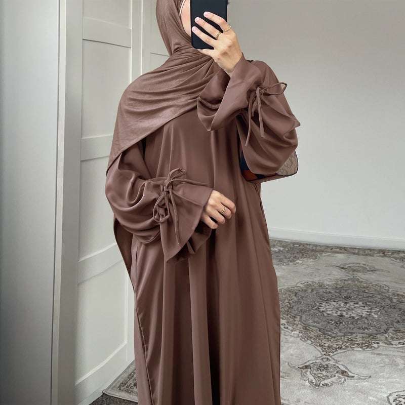 Loriya 2025 Loriya Solid Color Long Sleeve Maxi Dress -  LR938 - Image 4