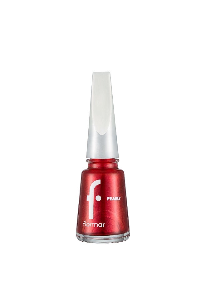 flormar Pearly Nail Enamel - 384 Le Rouge New 384 Le Rouge New - Image 1