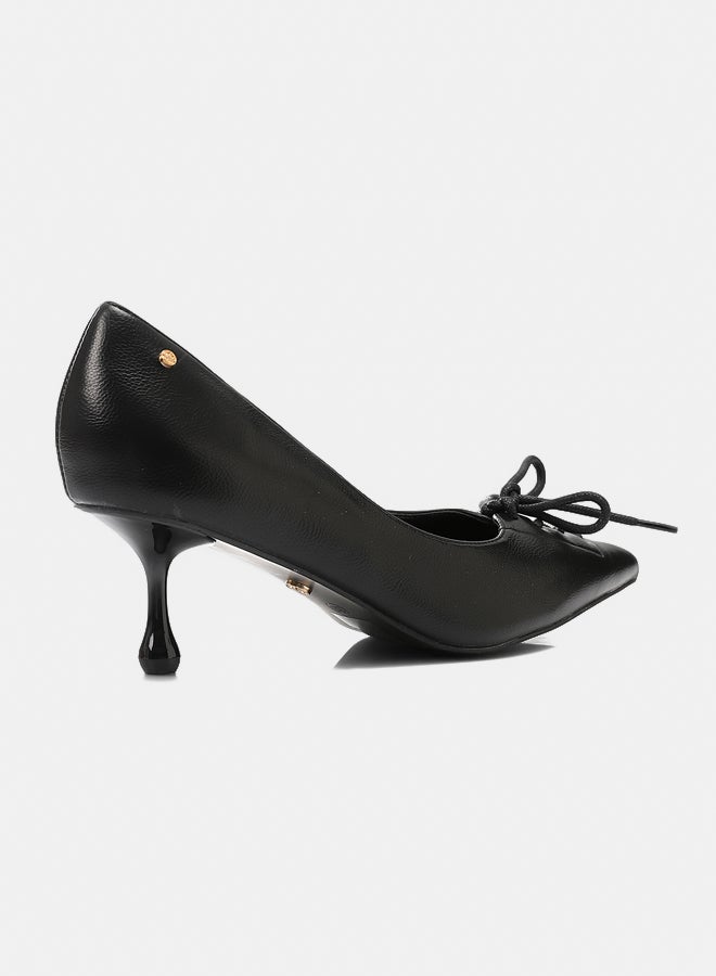 Dejavu Shoes HUA-DVTX-005 Leather Plain Stylish Pointed Toecap  Heels For Women - Image 3