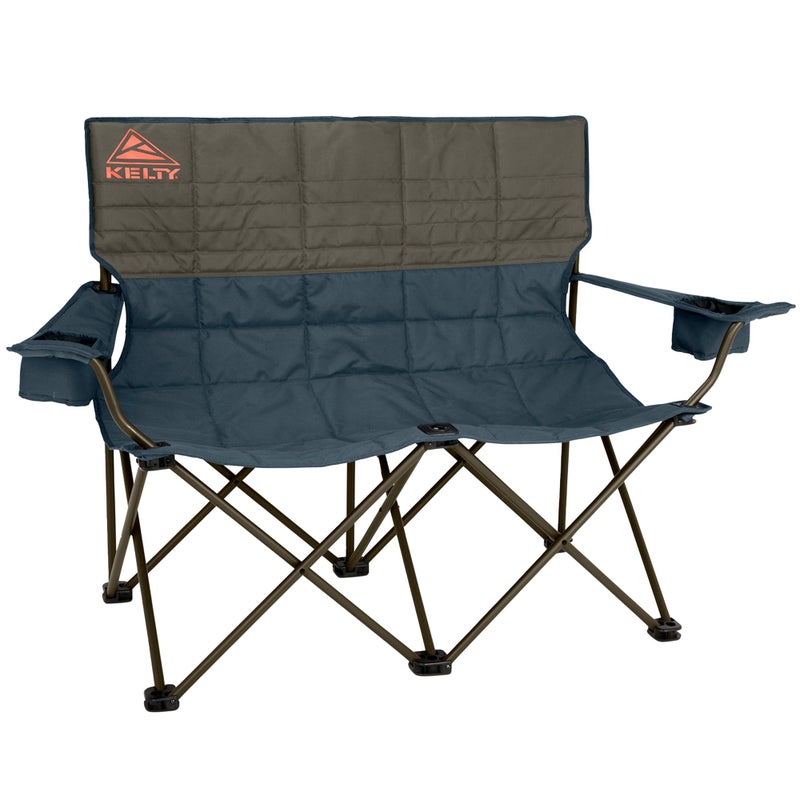 Kelty Loveseat Oversized 2-Person Heavy Duty Folding Camp Chair, Double Seat for Soccer Games, Tailgating, Beach Days (Regular Height/Dark Shadow) - Image 1