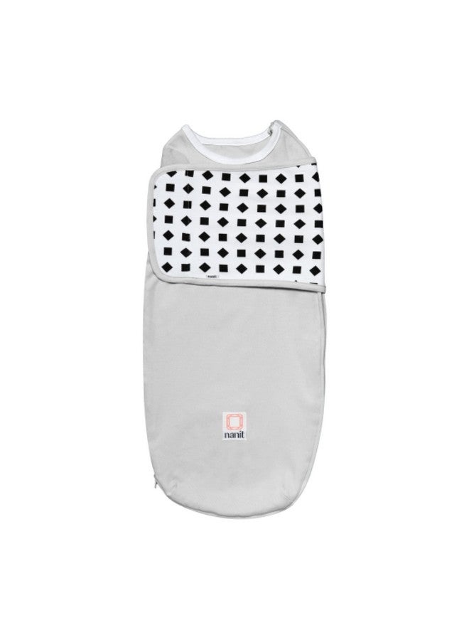 نانيت قماط التنفس - يعمل مع جهاز مراقبة الأطفال Nanit Pro لتتبع التنفس بدون مستشعر حركة، تنبيهات في الوقت الفعلي، قطن 100%، مقاس كبير، من 3 إلى 6 أشهر، رمادي حصى - Image 1