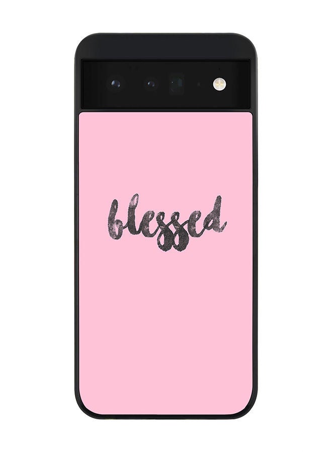 Stylizedd Rugged Black edge case for Google Pixel 6 5G Slim fit Soft Case Flexible Rubber Edges Anti Drop TPU Gel Thin Cover - Blessed - Image 1