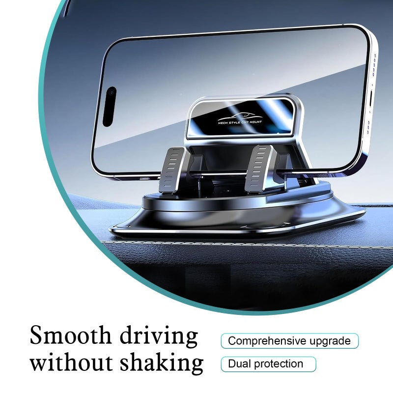 Zosgrew Dashboard Navigation Bracket, 360 Degree Rotation Automotive Phone Holder, Universal Self-Adhesive Non-Slip Car Phone Holder, for Most Cars (Black) - Image 5