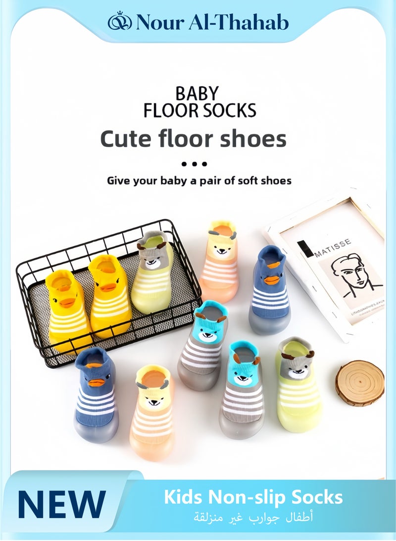 Nour Al-Thahab Infant toddler walking shoes, soft sole shoes, sandals, anti-slip net shoes, breathable floor socks. Suitable for indoor use, early education centers, playgrounds, trampoline parks. Suitable for babies aged 6 months to 2 years. - Image 1