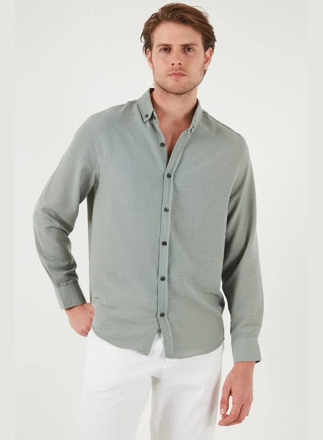 Buratti  Buratti Regular Fit Long Sleeve Button-Down Collar Shirt Men's SHIRT CF25S116777 for Men | Best Price UAE