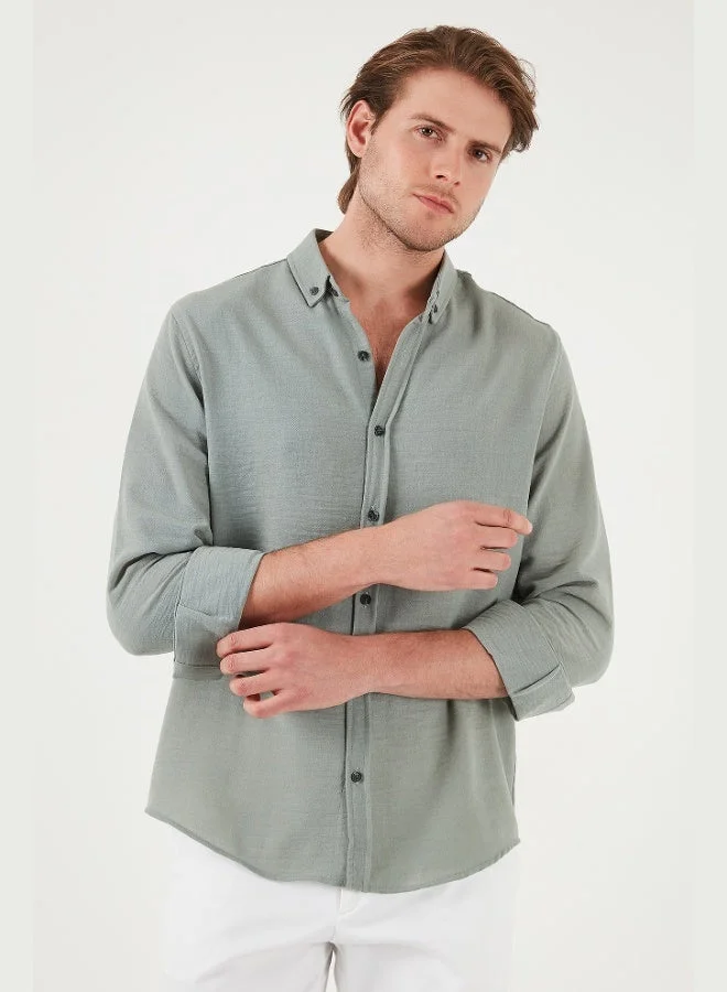 Buratti  Buratti Regular Fit Long Sleeve Button-Down Collar Shirt Men's SHIRT CF25S116777 for Men | Best Price UAE