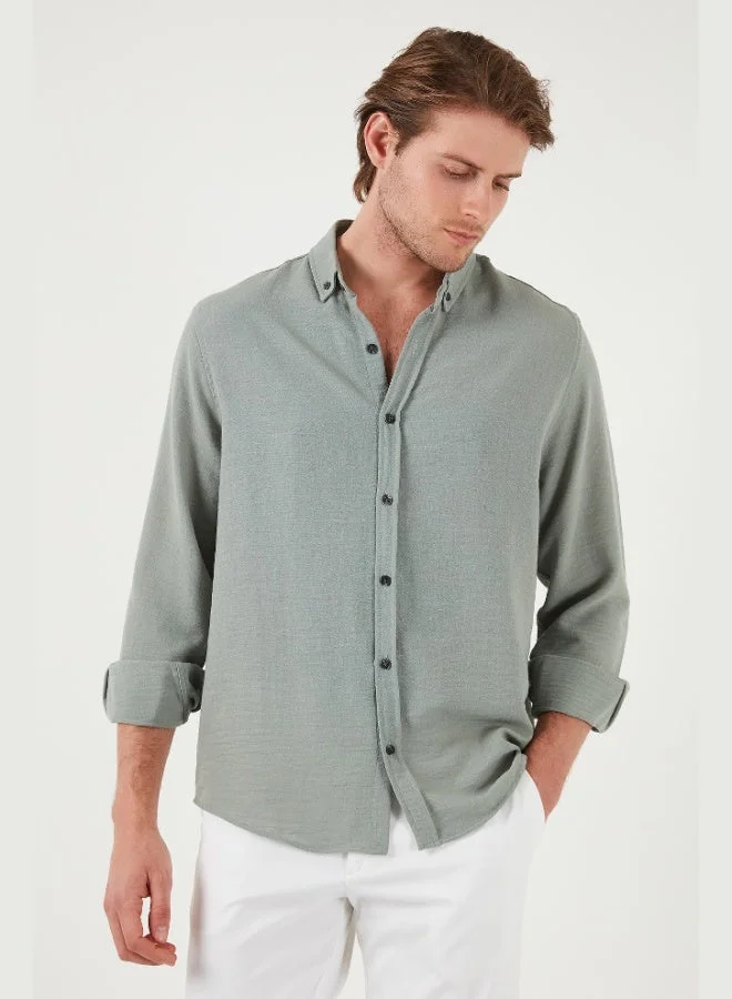 Buratti  Buratti Regular Fit Long Sleeve Button-Down Collar Shirt Men's SHIRT CF25S116777 for Men | Best Price UAE