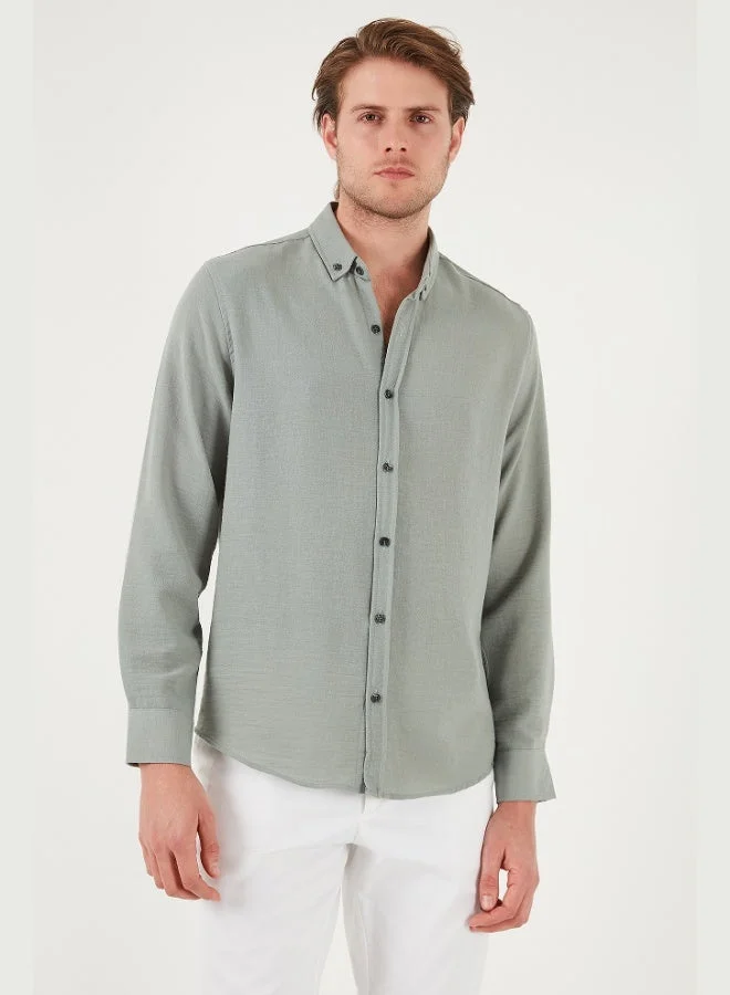 Buratti  Buratti Regular Fit Long Sleeve Button-Down Collar Shirt Men's SHIRT CF25S116777 for Men | Best Price UAE