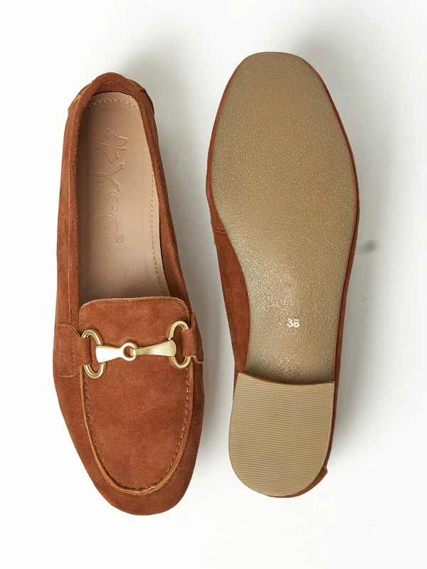 Y.so Women's Flat Moccasins – Solid Slip-On Loafers for Daily Comfort & Style