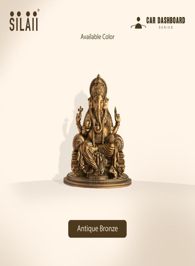 SILAII Lord Ganesha Car Dashboard Idol - 3 Inch | Artistically Crafted Ganesh Murti | Miniature Statue for Car Interior Decor | Ganesha Idols for Home & Office | Decorative Ganesha Idols - Image 5