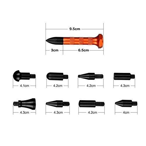 HiYi GS DIY Paintless Dent Repair Kit Metal Tap Down Pen with 9 Heads Tips Dent Removal Tools - Image 5
